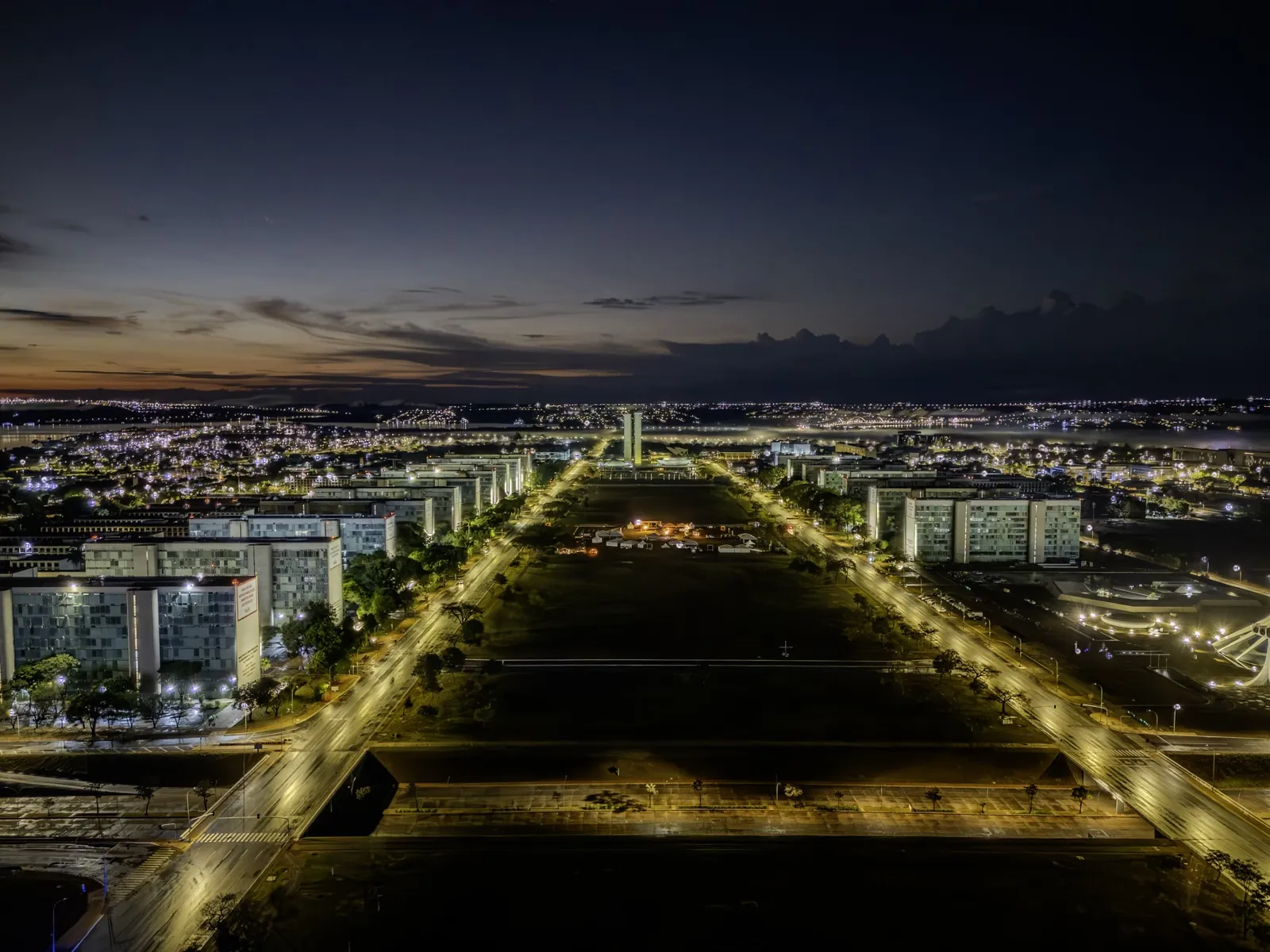 Vista a&eacute;rea da Esplanada dos Minist&eacute;rios